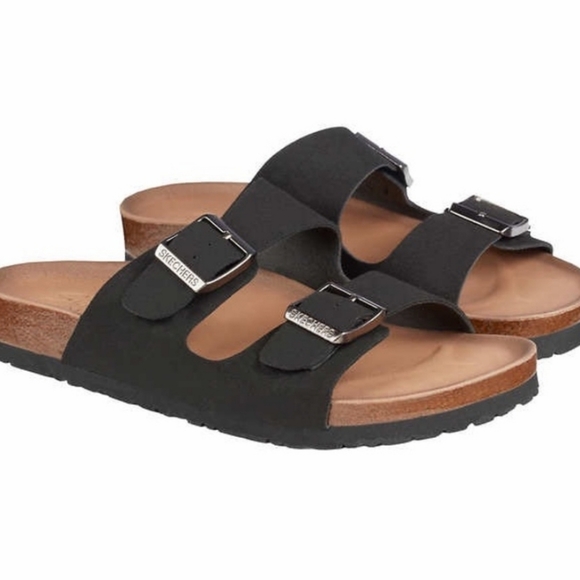 Skechers Relaxed Fit Black Sandals Size 8 - Picture 6 of 11